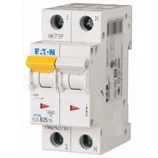 PLZ6-C25/1N-MW Xpole Interruptor termomagnético (ITM) 1P+N 25A 6kA Curva C