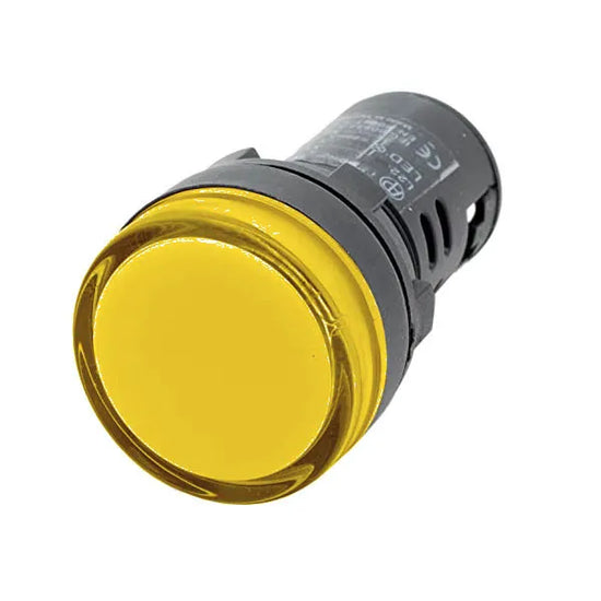 EBCHQ Indicador luminoso plano 16mm tipo luz piloto LED 24VAC/DC Amarillo