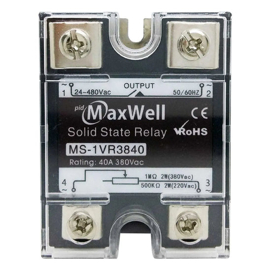 SPEV3840 Relé estado sólido Maxwell 40A 24-380VAC mont. panel entrada  IP20