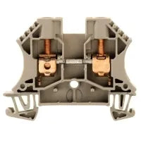 WDU 6 CUN Clema de paso beige 6mm² 22-8AWG 41A 800VCA Contactos de cobre