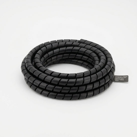 Espiral para cableado de polyetileno 1/2″ Diámetro 8mm Rango 6-60mm Negro