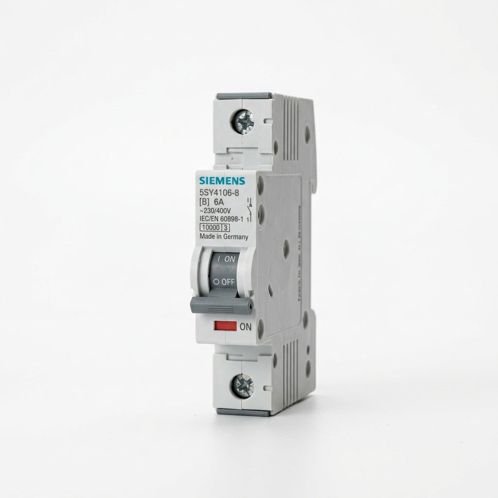 SIEMENS 5SY4106-8 MCB CON 5ST3010 INTERRUPTOR AUTOMATICO CON DETALLE