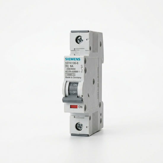 SIEMENS 5SY4106-8 MCB CON 5ST3010 INTERRUPTOR AUTOMATICO CON DETALLE