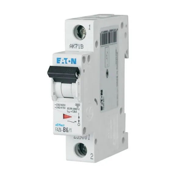 FAZ6-B1/1 Interruptor termomagnético miniatura MCB 1P 1A 10kA Curva B