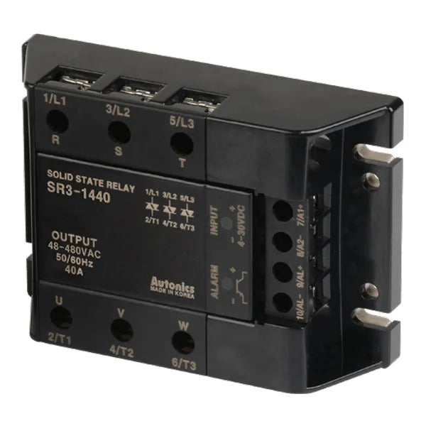 SR3-1440 SSR trifásico 40A Input 4-30VCD Output 48-480VCA cruce por cero