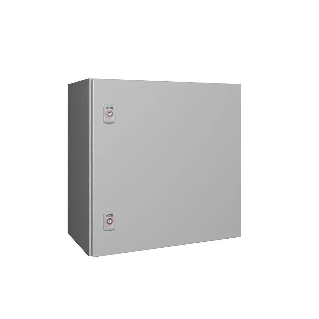 AX Gabinete mural de chapa de acero 1P 500Hx500Wx300Dmm RAL7035 IP66 NEMA 4