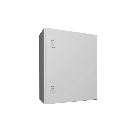 AE Gabinete mural de chapa de acero 1P 500Hx400Wx210Dmm RAL7035 IP66 NEMA 4