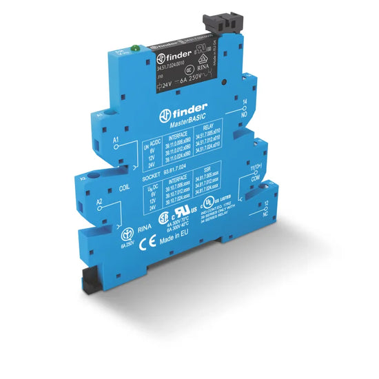 Interfaz modular con relé MasterBASIC EMR ATEX 6.2mm 230VCA 1CO 1NA1NC 6A 250V