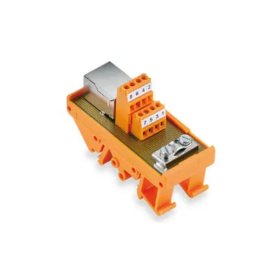 RS RJ45 Interfaz para RJ45 Cat5 100 Mbit. Montaje en Riel