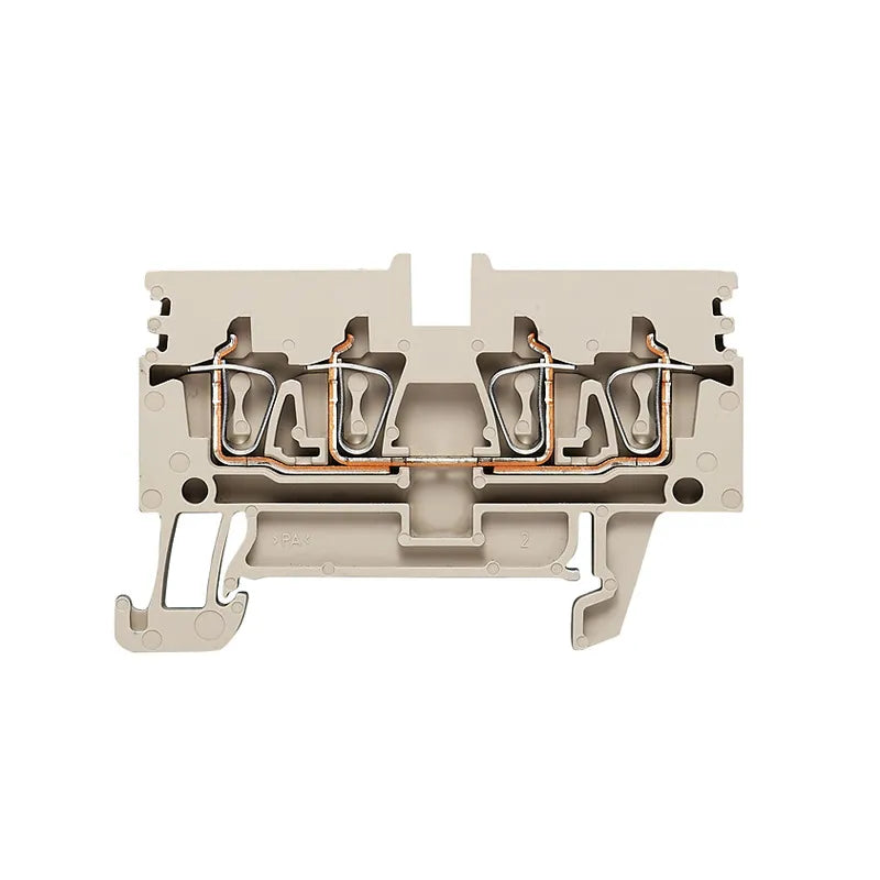 ZDU 2.5N/4AN Clema compacta 4 conexiones 2.5mm² 30-12AWG 24A 800VCA Beige