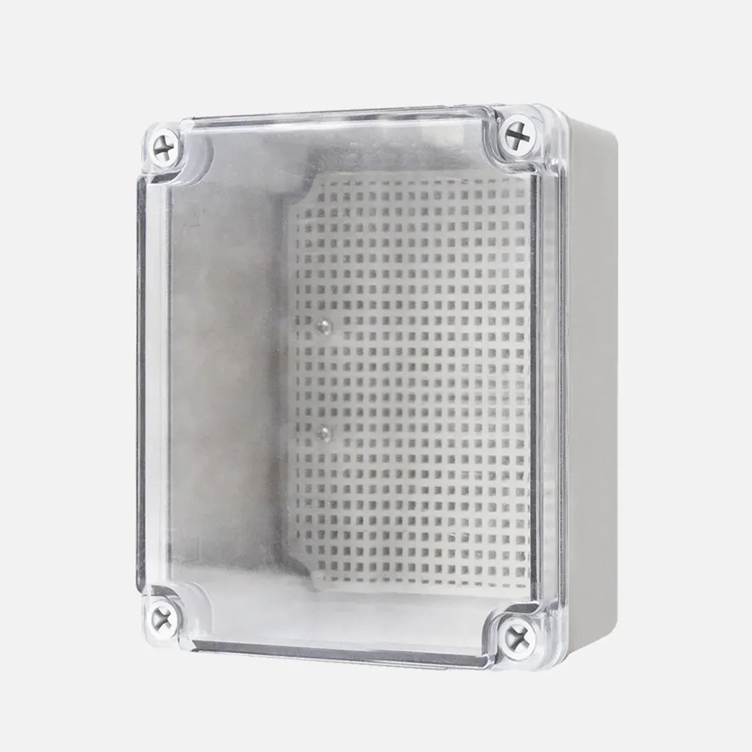 Caja de distribucion sobrep. p. trans. c/plat. 110HX80WX45Dmm Plastic PC IP67