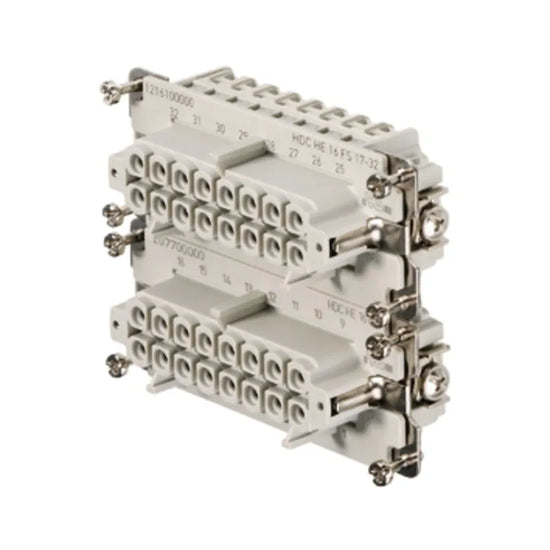 HDC HE 16 FS 17-32 Inserto hembra Conexión tornillo 16P+PE 16A 500V Grupo 10