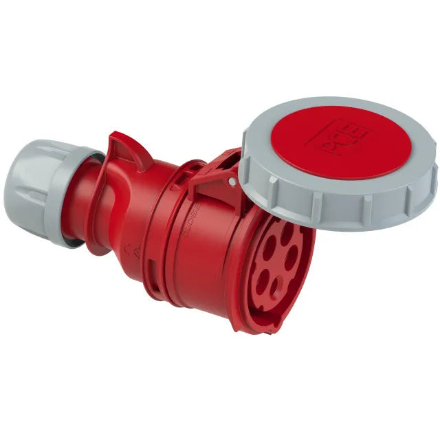 3706 Base aerea 3P+N+T 6H 32A 400V IP67 Rojo