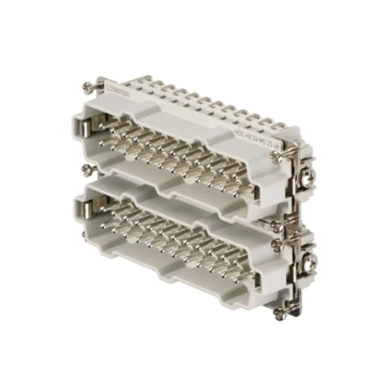 HDC HE 24 MS 25-48 Inserto macho Conexión tornillo 24P+PE 16A 500V Grupo 12