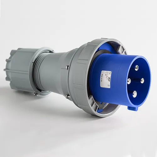 Clavija aérea 125A 3P+T 230VCA 9h Azul IP66-IP67