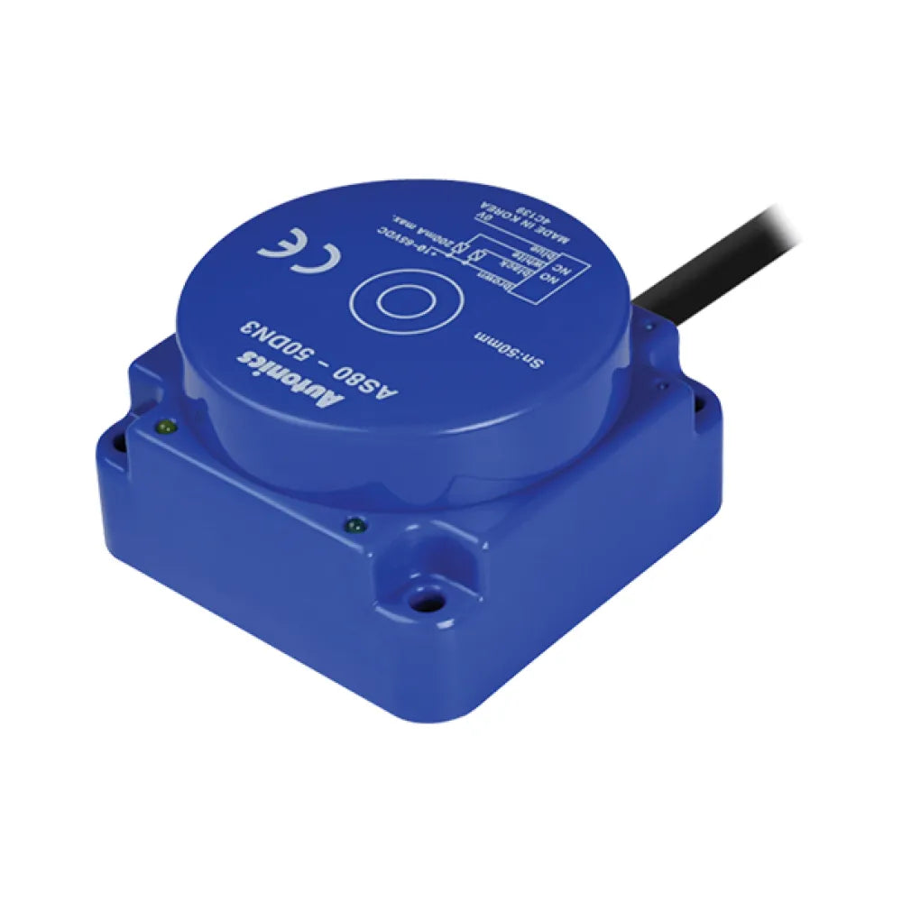 AS80-50DN3 Sensor inductivo rect larga detección 80mm SN 50mm 4H 24VCD NPN NA+NC