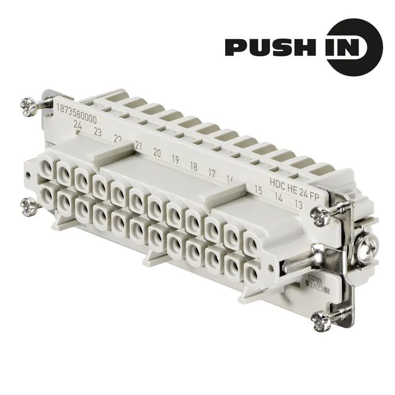 HDC HE 24 FP Inserto hembra Conexión push in 24P 16A 500V Tamaño 8