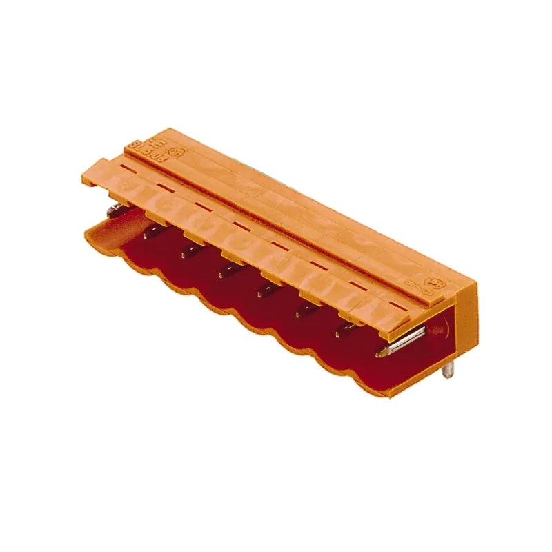 SL 5.08/02/90 3.2SN OR BX Conector macho abierto lat 2P Paso 5.08mm 90° Naranja