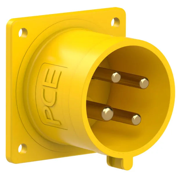 1115 Clavija empotrar/rect. 3P+T 4H 32A 110V IP44 Amarillo