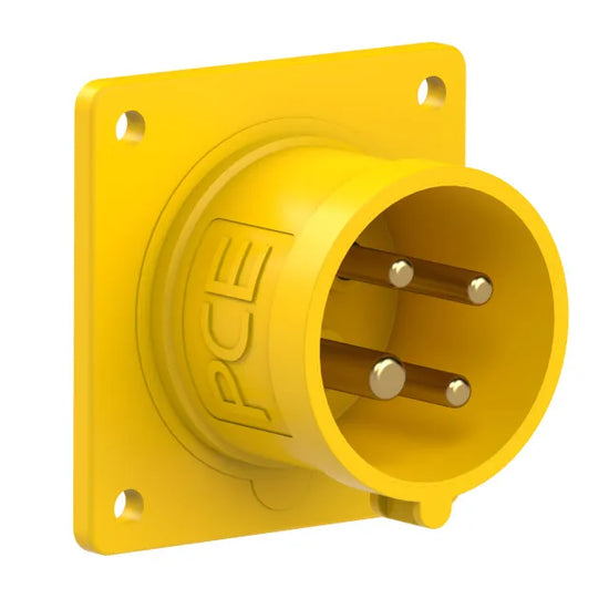 1112 Clavija empotrar/rect. 3P+T 4H 16A 110V IP44 Amarillo