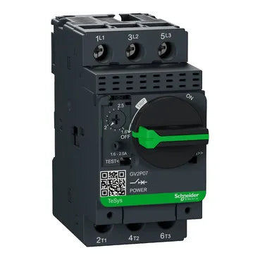 TeSys GV2 Guardamotor 3P 1.6-2.5A 690V 100kA 400V carril DIN IP20