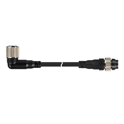 C4D4-2 Cable DC con conector M12 hembra 4 pines acodado / M12 macho 3P recto 2mt