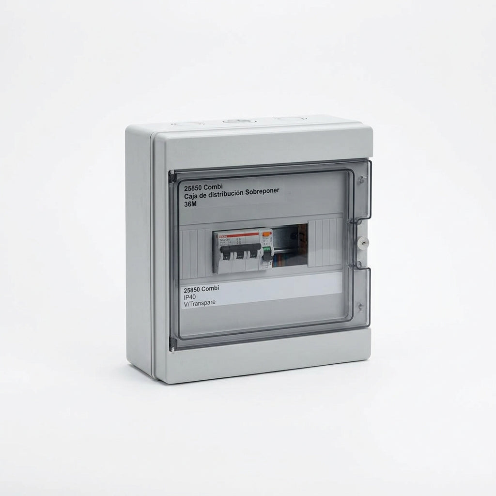 25850 Combi Caja de distribución Sobreponer 36M 497Hx264Wx99Dmm IP40 V/Transpare