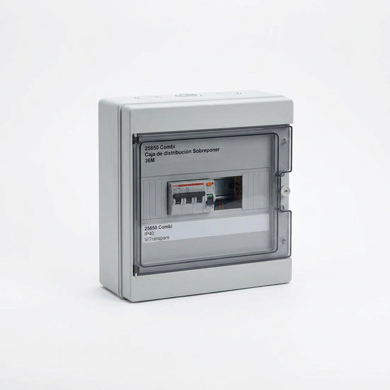 25850 Combi Caja de distribución Sobreponer 36M 497Hx264Wx99Dmm IP40 V/Transpare