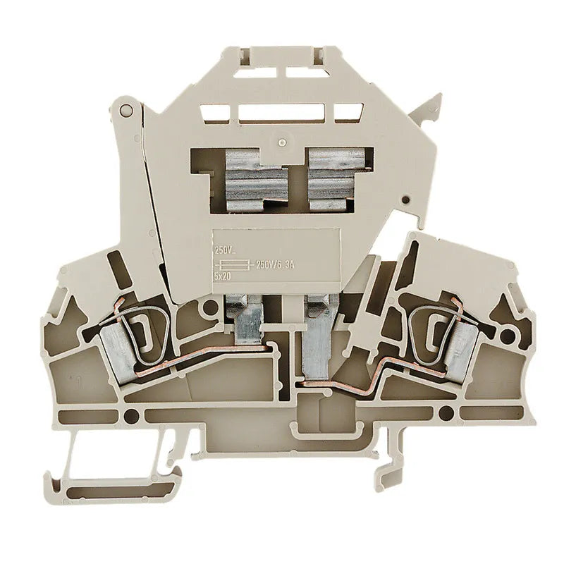 ZSI 2.5 Clema portafusible europeo 2.5mm² 26-12AWG 6.3A 500VVCA Beige