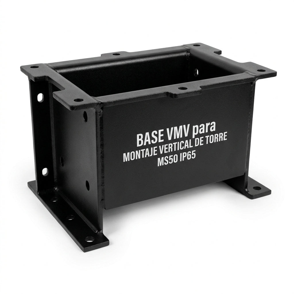 Base VMV para montaje vertical de torre MS50 color negro IP65