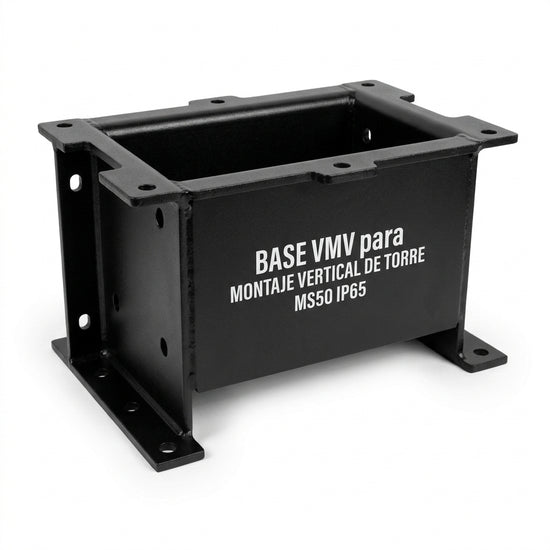 Base VMV para montaje vertical de torre MS50 color negro IP65