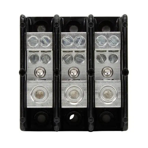 Bloque de distribución tripolar 175A 600V 10kA Termoplástico moldeado negro