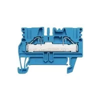 PDU 2.5/4 BL Clema Push-in 2 conexiones 1.5mm² 20-12AWG 32A 800VCA Azul