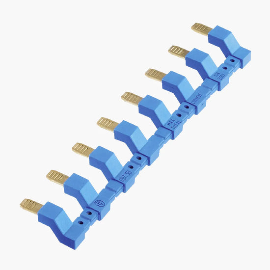 Puente de 8 terminales color azul 10A 250V para usarse con S95/48/4C/97