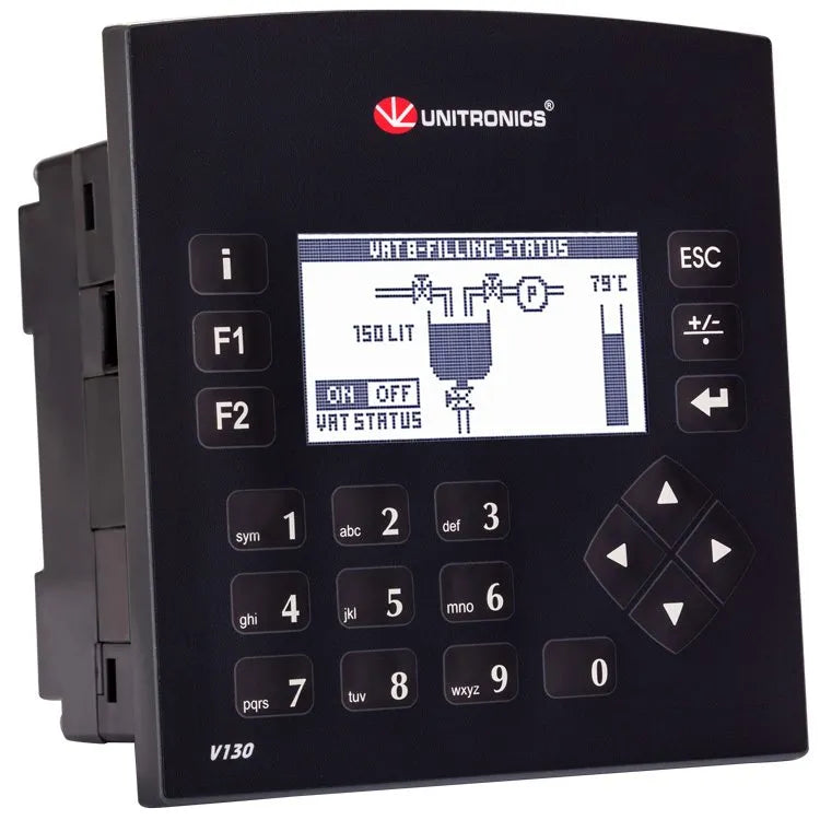 PLC+HMI 2.4” LCD STN 128x64px 6DI (1xHSC), 2D/AI, 4AI 6DO (Relé), 2DI (2xPWM)