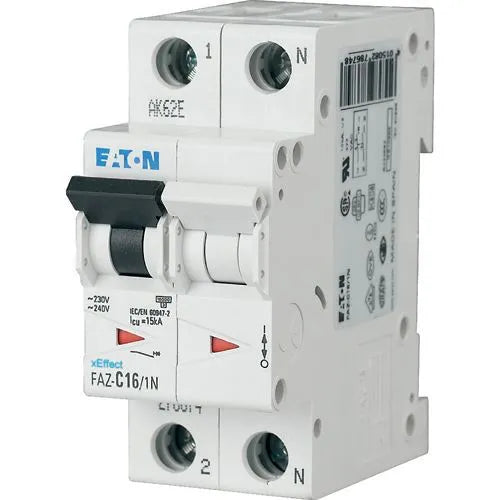 FAZ6-C10/1N Interruptor termomagnético miniatura MCB 1P + N 10A 10kA Curva C