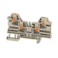 AL4C 2.5 Clema de paso 4 conexiones 2.5mm. 800V 24A PUSH IN Beige