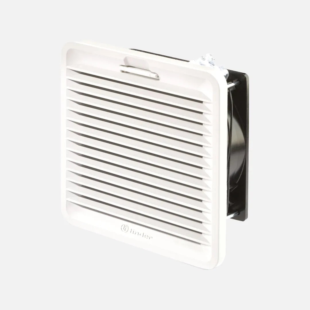 Ventilador con filtro 55m³/h 155x155mm 24VCD RAL 7035 Tamaño 2