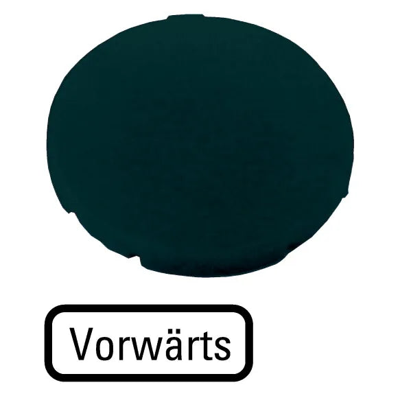 M22-XD-S-D15 RMQ-Titan Placa para Botón diseño-Plano color Negro -VORWÄRTS-