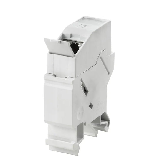 IE-XM-RJ45/RJ45 Acoplamiento RJ45/RJ45 Cat.6A para Riel DIN Salida diagonal