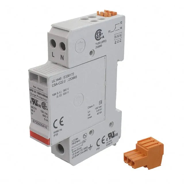 SPD III 120V/40kA Protector de sobretensión monofásico TN L+N 120V 10kA 1CO