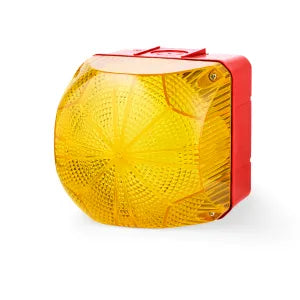 QFM Indicador Xenon cuadrado 132mm Luz estroboscópica 10 J 110-120VCA Amarillo
