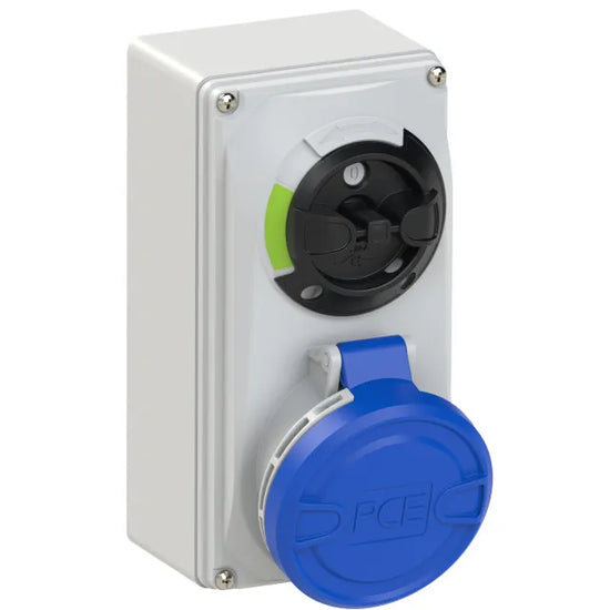 3365 Base seccionador 3P+T 6H 32A 400V IP44 Rojo