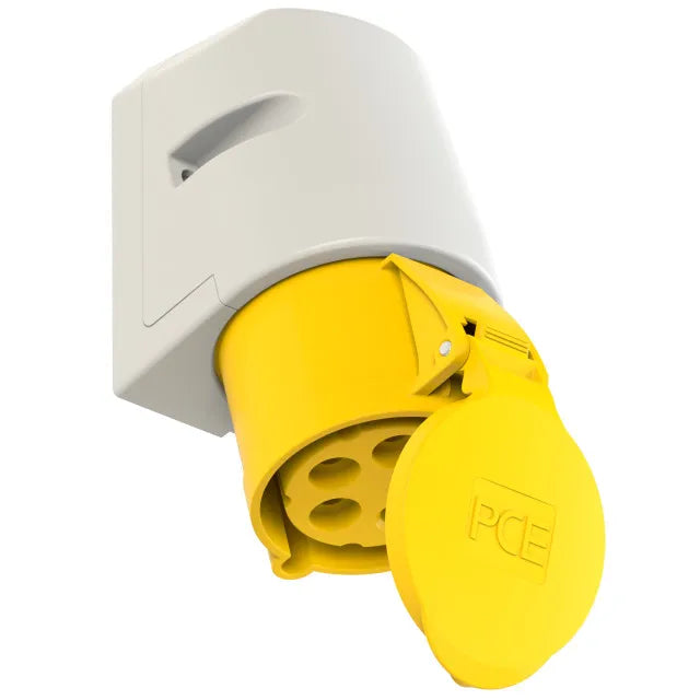 1326 Base mural 3P+N+T 4H 32A 110V IP44 Amarillo