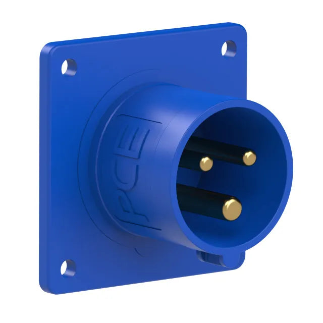 2111 Clavija empotrar/rect. 2P+T 6H 16A 230V IP44 Azul
