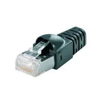 IE-P63 Conector macho RJ45 Cat 6A con protección antidoblado 5.5-6.2mm