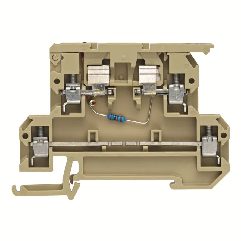 KDKS1/35 LD 24VDC   Clema 2-Pisos portafusible europeo c/LED 26-12AWG Beige Clar