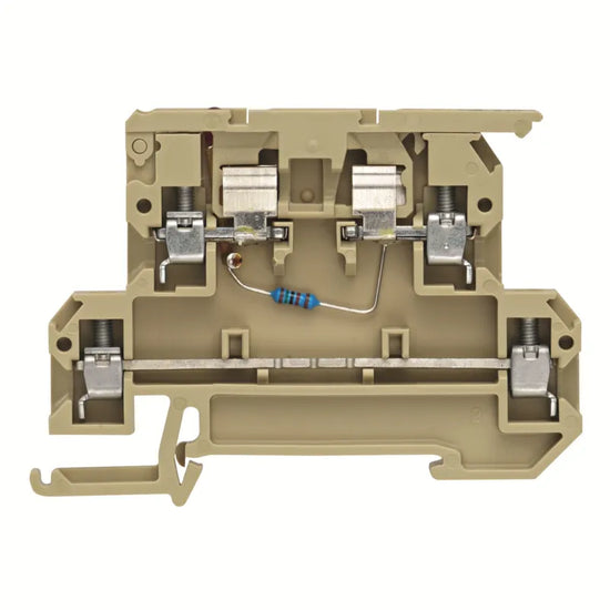 KDKS1/35 LD 24VDC   Clema 2-Pisos portafusible europeo c/LED 26-12AWG Beige Clar