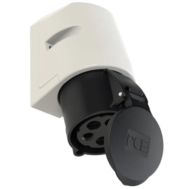 5326 Base mural 3P+N+T 7H 32A 500V IP44 Negro