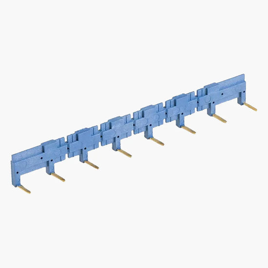 Puente de 8 terminales color azul 10A 250V para usarse con S95